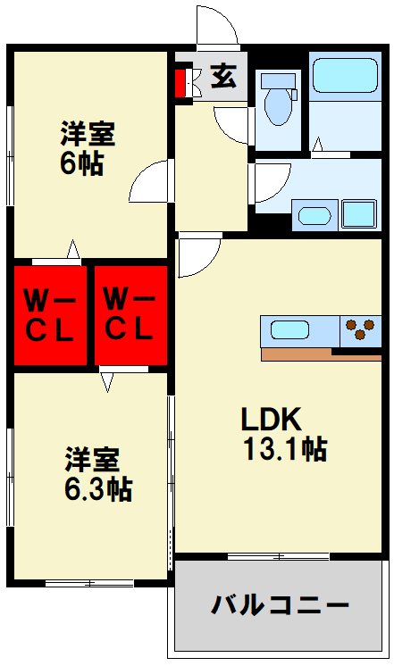 レクシーズ槻田Ⅱ 間取り