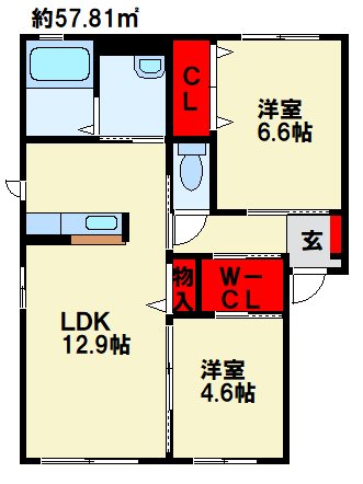 メゾンド・サンパティーク　C棟 間取り