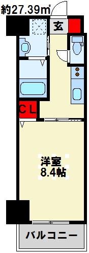 アスティー小町 単身の方に人気の間取りです。