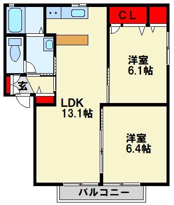ヴィラ・サンロイヤル B棟  間取り