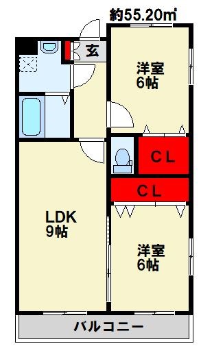 クラッセ三ヶ森 間取り