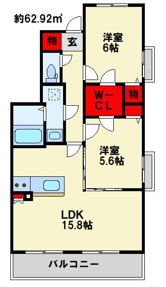 ドエルコート鴨生田 間取り