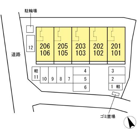 GRANCASA上葛原 駐車場配置図