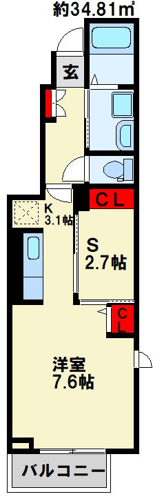 J・サクレ葛原Ⅰ 間取り