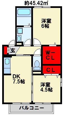 シャトン・アイ　B棟  ２DK