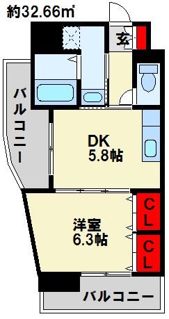 FARO戸畑駅前マンション  間取り