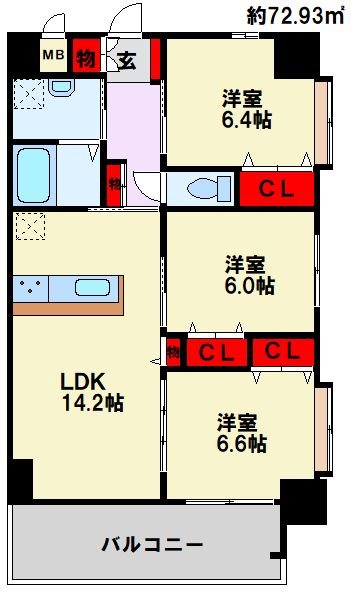 TGボナール浅川台 A棟 間取り