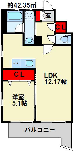 CREWS.ROI Tenjin 間取り