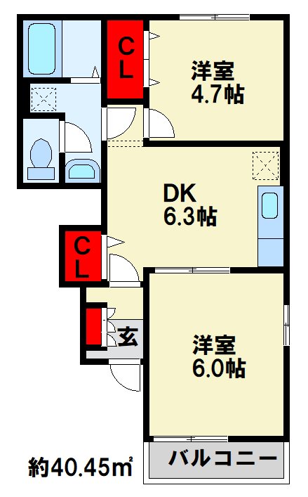 ファミーユM A棟 間取り