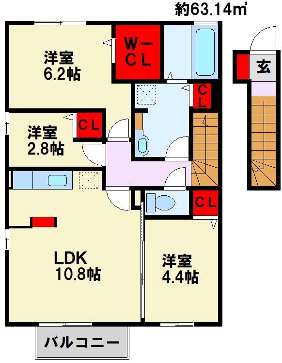 カルドーK＆K B棟 間取り