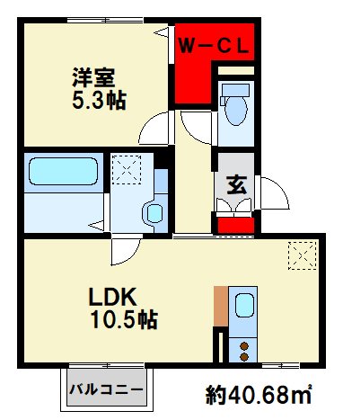 エスポワール祇園Ｂ棟  間取り