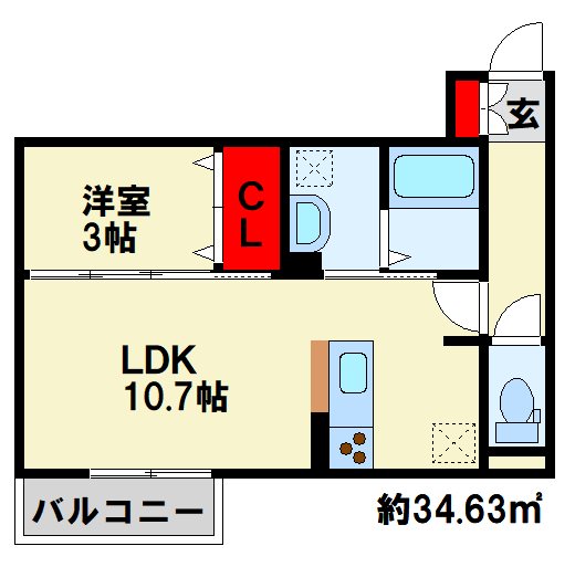 パディコート下城野 間取り