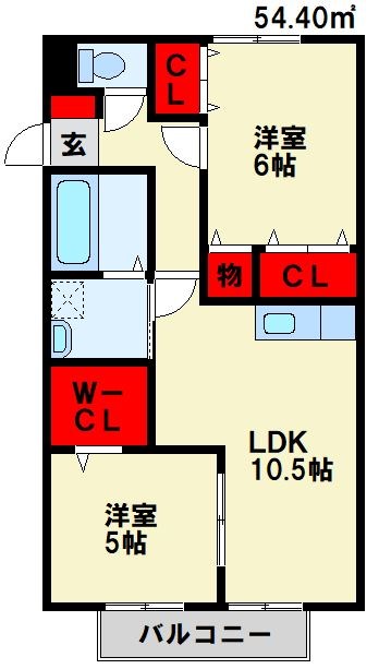 ヒルズリバーサイド A棟    間取り