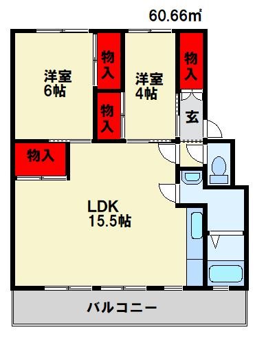 サルヴァトーレ本城Ⅱ 間取り