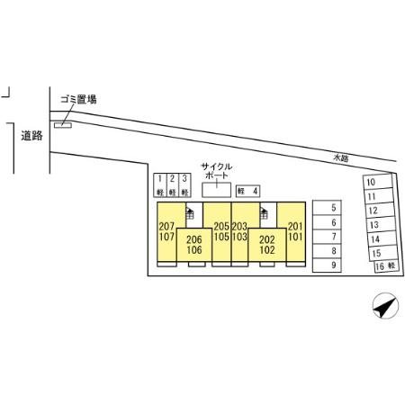 セジュール横代 駐車場配置図