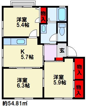 アルカディア D棟  間取り