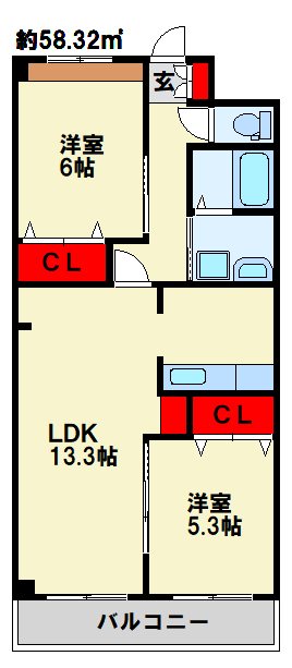 グローリアス行橋Ⅳ  間取り