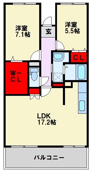 ルワージュ八幡駅前Ⅲ 間取り