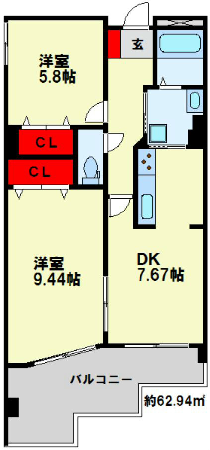 ピュアライフ砂津 独特な間取りが◎