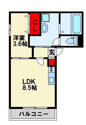 クロノ戸畑Ⅱ 間取り