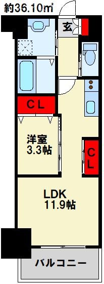 ERUZAGLANZ中津口 間取り