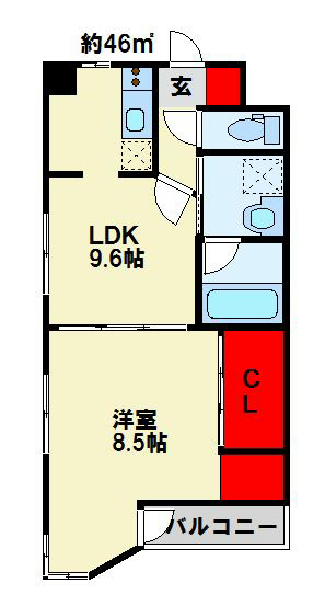 浅野ベイタワー 大きな窓がある開放感のあるお部屋です。