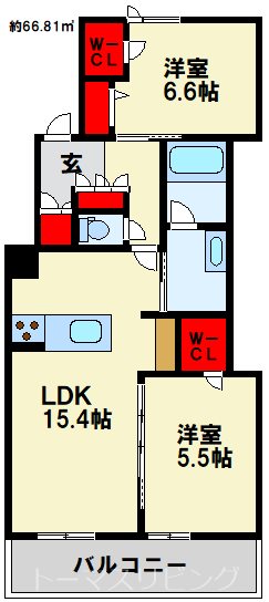 シャーメゾンステージ山吹   間取り