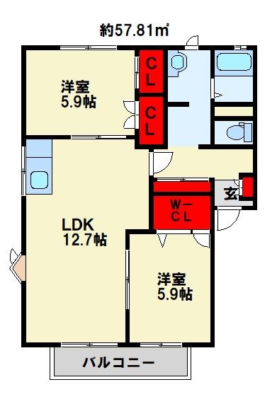 コモンシティ志井　A棟 間取り