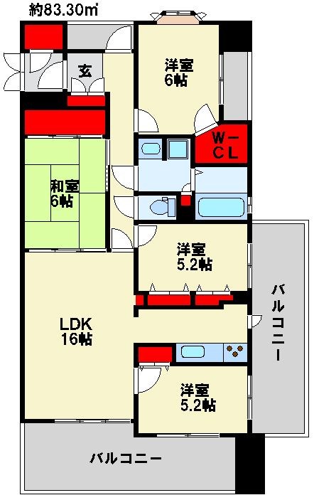 アーバンパレス曽根セシア  間取り