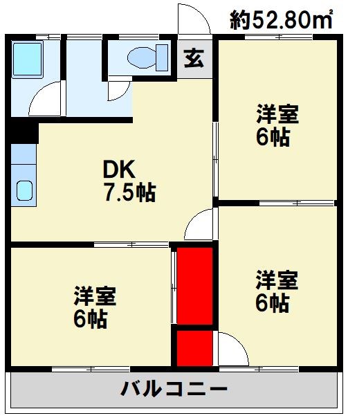セントラルコーポ大西 間取り
