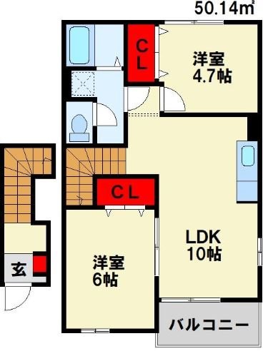 ファミーユM B棟  間取り