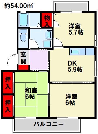 ガーデンシティ御牧 Ｄ棟  間取り