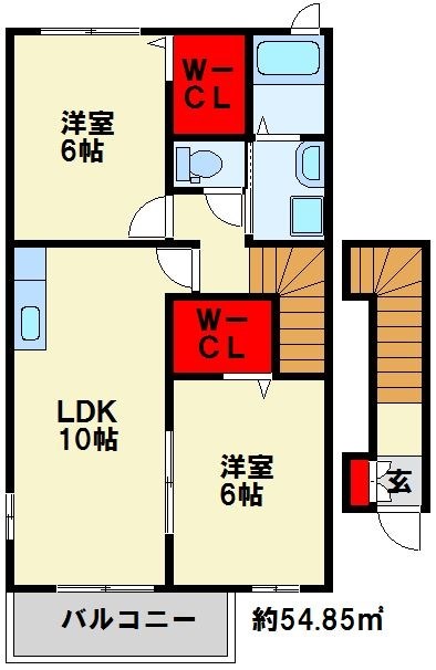 ローレル　コルソ21 ２ＬＤＫ、洋室が独立しているので良いですよ♪