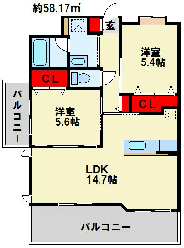 ベレッツァ門司 間取り