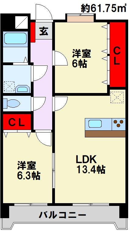 ブルースクエアー響 間取り