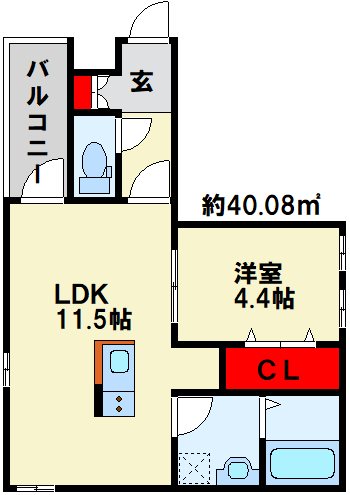 coconico九工大前 間取り