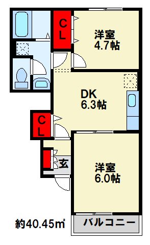 シャルマン杉　Ｃ棟  間取り