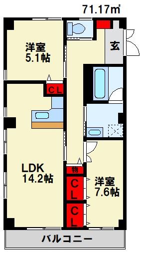 シティフォート 間取り