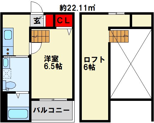 レオーネ西小倉 間取り図