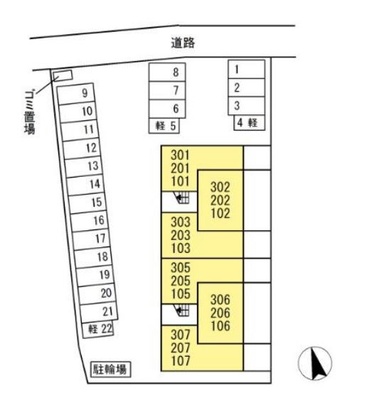 elegant palace横代北 配置図