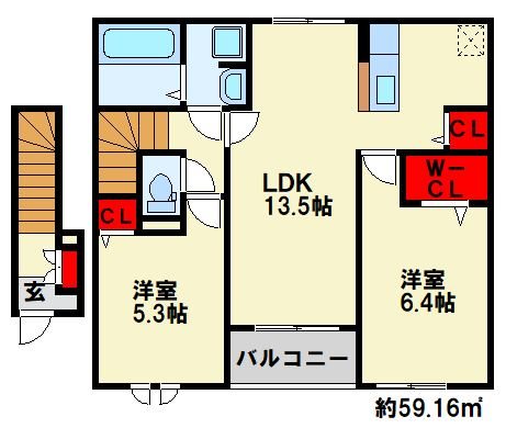 ヴィラルーチェＴ＆Ｔ　A 間取り