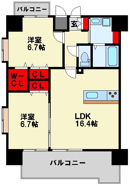 サージュ陣原  間取り