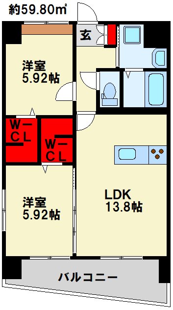 THE SQUARE Glory Residence 間取り