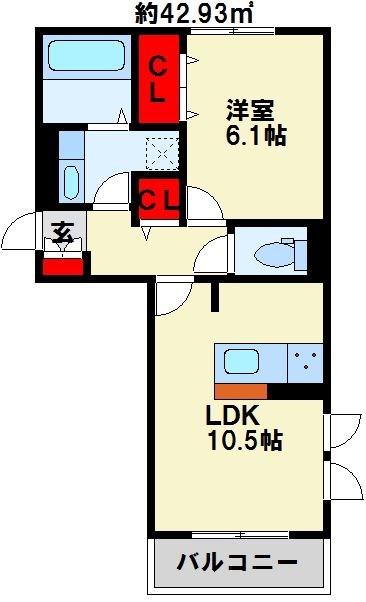 Polonia Kokura-kita 間取り