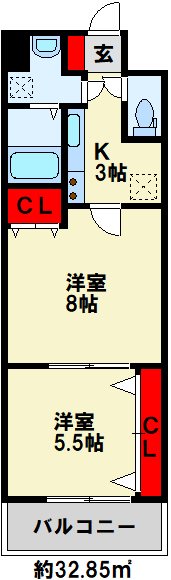 プリンセス香春口 間取り