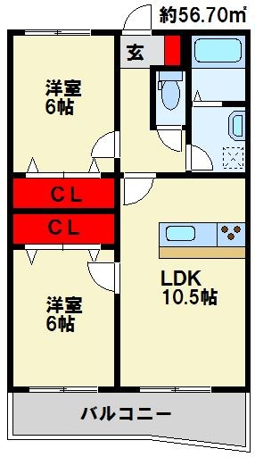 グランドテラスひびきの 間取り