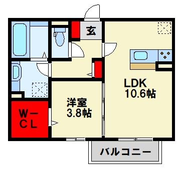クレール塚の原 C棟  間取り
