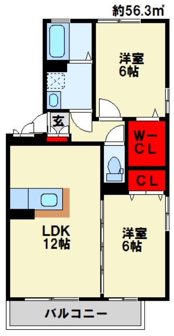 ケイズスクエア　D棟 間取り