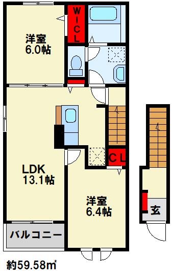 プロスペリティ岡垣Ⅱ 間取り