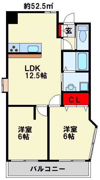 パークヒルズ黒崎 間取り